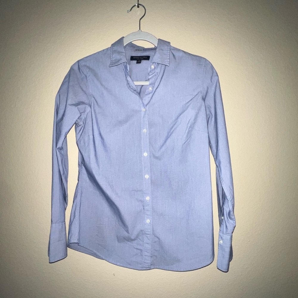Banana Republic Riley Shirt _ Blue SZ 4 _ Perfect Condition
